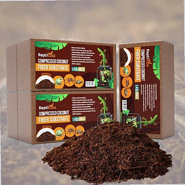 1.4 lb. Bricks ReptiCasa Compressed Coconut Fiber Substrate Natural Husk Bedding