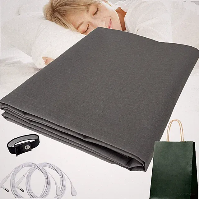 13% Silver Fiber With Connection Cord Cable Grounding/Earthing Sheet King/Queen