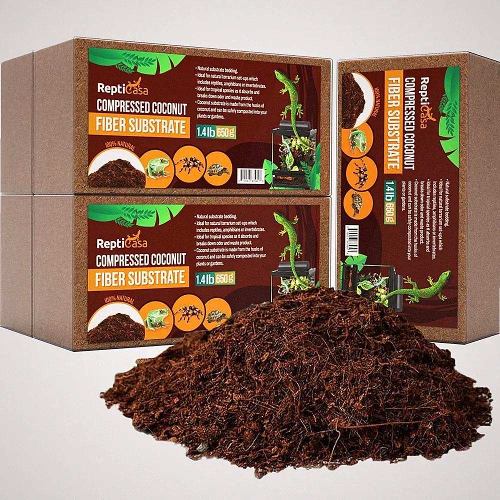 Compresed Coconut Fiber Substrate 1.4 lb. Bricks for Reptiles 5 Pack