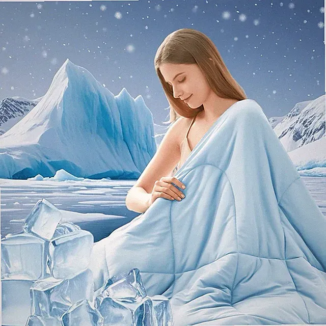 Cooling Quilt or Blanket for Hot Sleepers Soft & Lightweight Summer Cold (Queen)