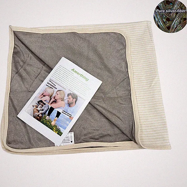 EMF Protection Silver Fiber Knitted Soft Blanket Home Bed Radiation Shielding