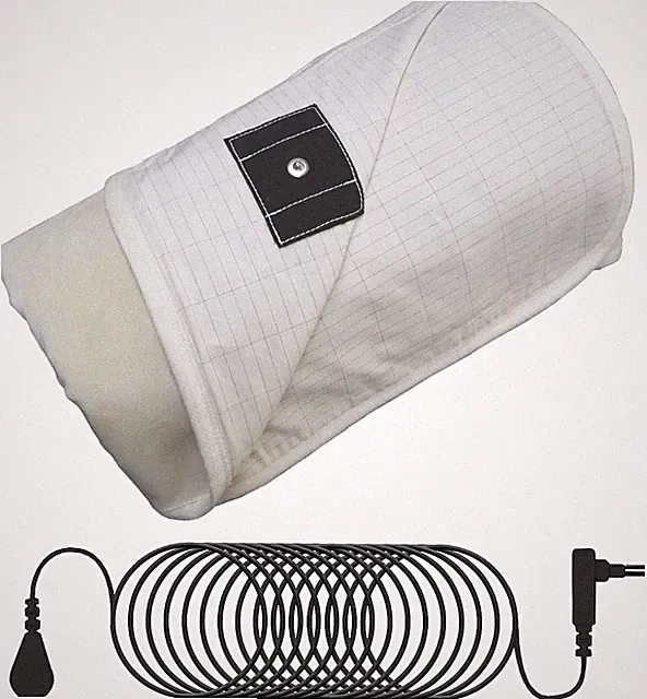 Grounding Blanket with Silver Fiber for Better Sleep & Relaxation - Beige 47"x59