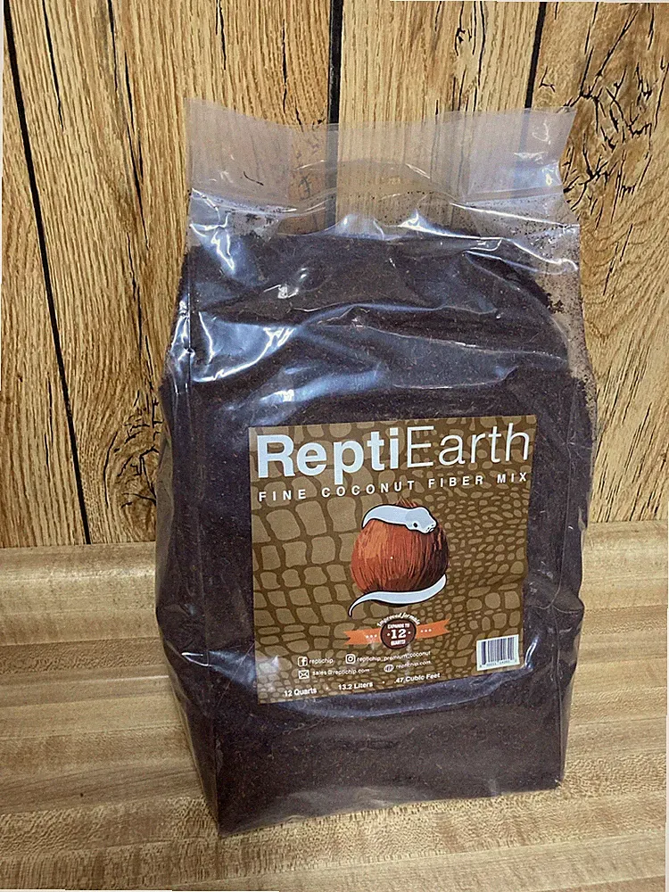 ReptiEarth Reptile Bedding Fluffy Fine Coconut Fiber Mix Substrate 12 Quarts