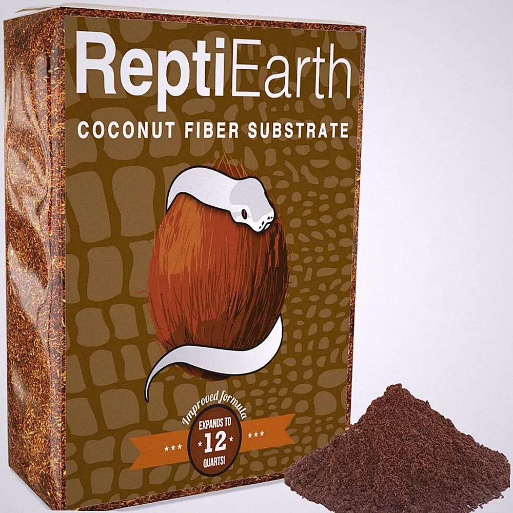 ReptiEarth Reptile Bedding Fluffy Fine Coconut Fiber Substrate for Terrariums