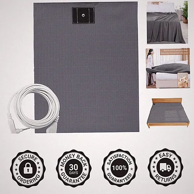 Ultra-Conductive Grounding Sheet 35x90in - Cotton & Silver Fiber Comfort